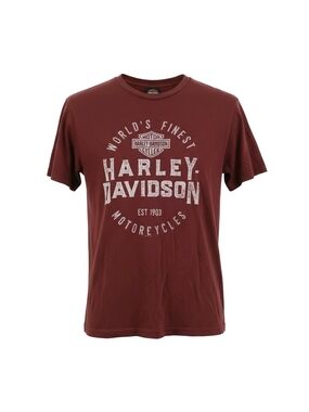 Harley-Davidson Burgundy Graphic Logo Short Sleeve Tee